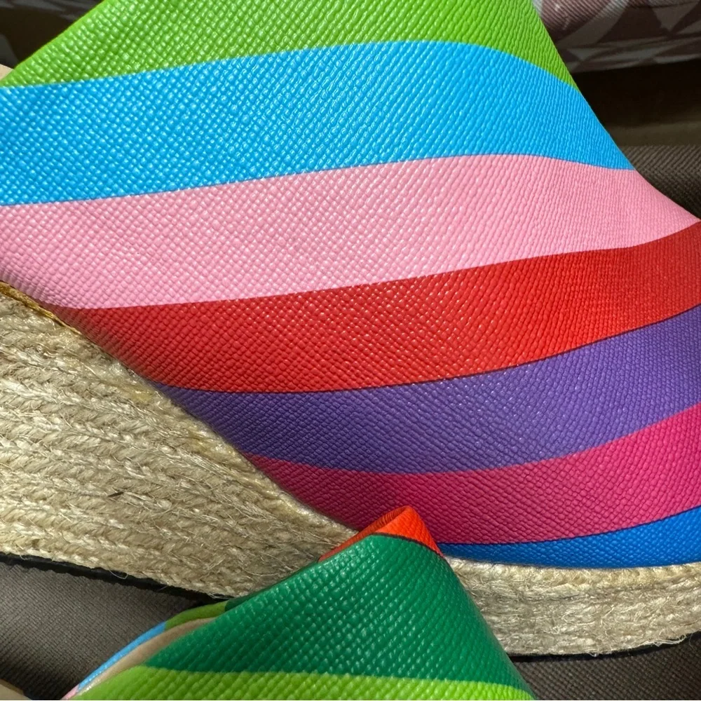 J. RENEE prys RAINBOW PLATFORM wedges heels slides sandals NEW 13 espadrilles